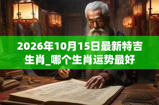 2026年10月15日最新特吉生肖_哪个生肖运势最好