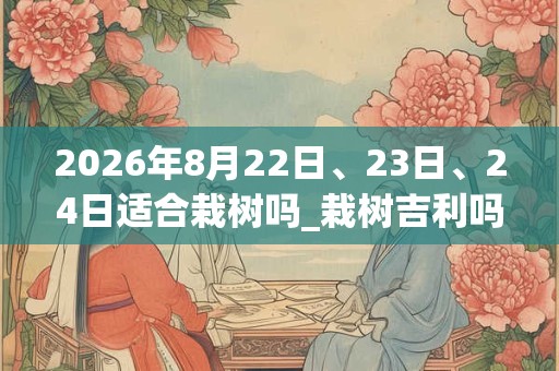 2026年8月22日、23日、24日适合栽树吗_栽树吉利吗