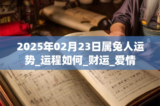 2025年02月23日属兔人运势_运程如何_财运_爱情