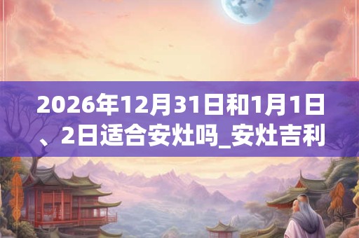 2026年12月31日和1月1日、2日适合安灶吗_安灶吉利吗