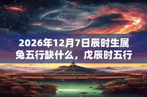 2026年12月7日辰时生属兔五行缺什么，戊辰时五行缺什么