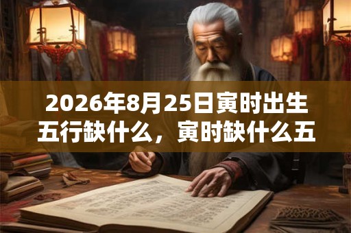 2026年8月25日寅时出生五行缺什么，寅时缺什么五行