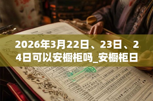 2026年3月22日、23日、24日可以安橱柜吗_安橱柜日子好吗