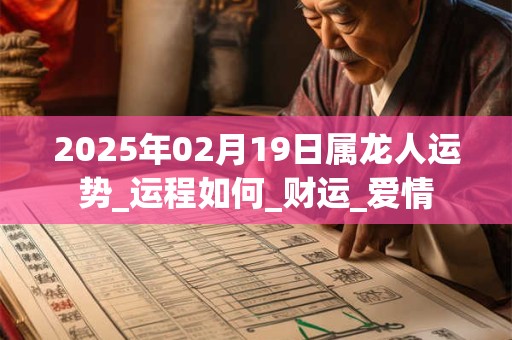 2025年02月19日属龙人运势_运程如何_财运_爱情