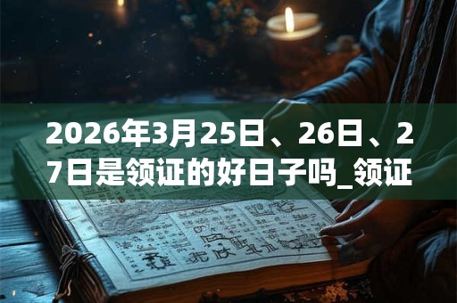 2026年3月25日、26日、27日是领证的好日子吗_领证可以吗