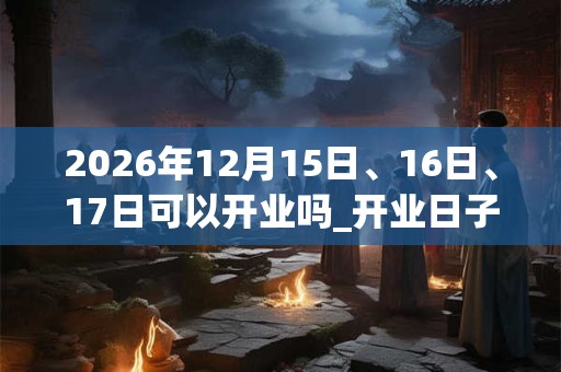 2026年12月15日、16日、17日可以开业吗_开业日子好吗 2026年12月15日、16日、17日可以开业吗_开业日子好吗