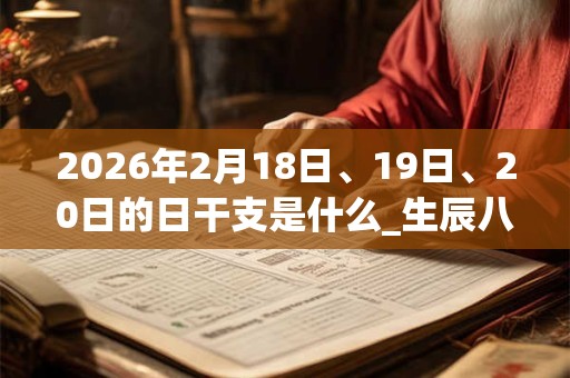 2026年2月18日、19日、20日的日干支是什么_生辰八字