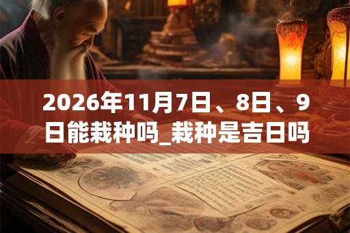 2026年11月7日、8日、9日能栽种吗_栽种是吉日吗