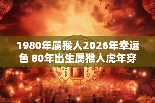 1980年属猴人2026年幸运色 80年出生属猴人虎年穿什么颜色衣服好