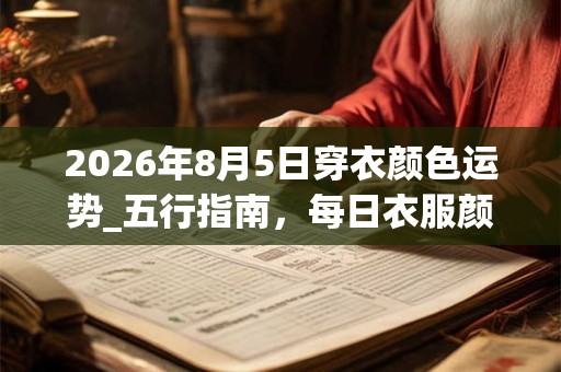 2026年8月5日穿衣颜色运势_五行指南，每日衣服颜色幸运色