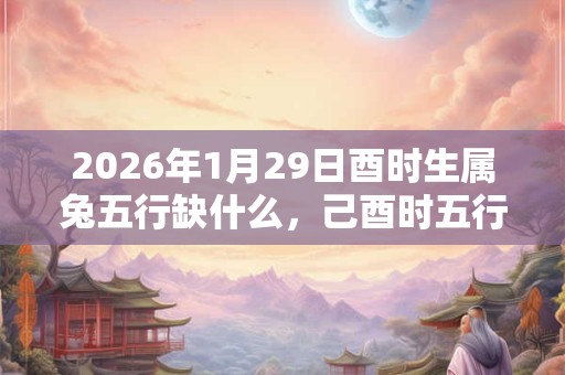 2026年1月29日酉时生属兔五行缺什么，己酉时五行缺什么