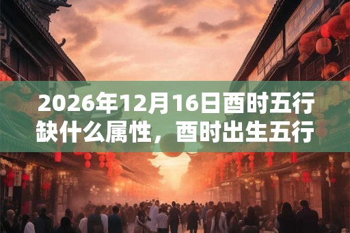 2026年12月16日酉时五行缺什么属性，酉时出生五行缺什么