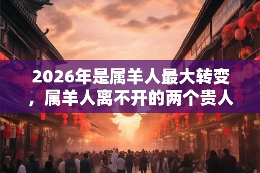 2026年是属羊人最大转变，属羊人离不开的两个贵人是谁？