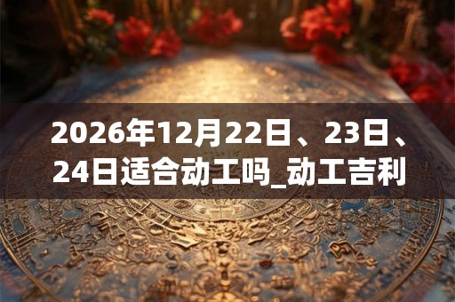 2026年12月22日、23日、24日适合动工吗_动工吉利吗