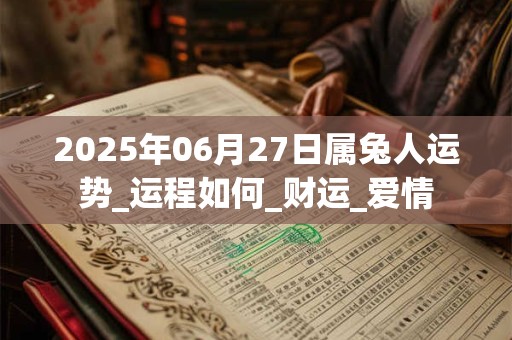 2025年06月27日属兔人运势_运程如何_财运_爱情 2025年06月27日属兔人运势_运程如何_财运_爱情