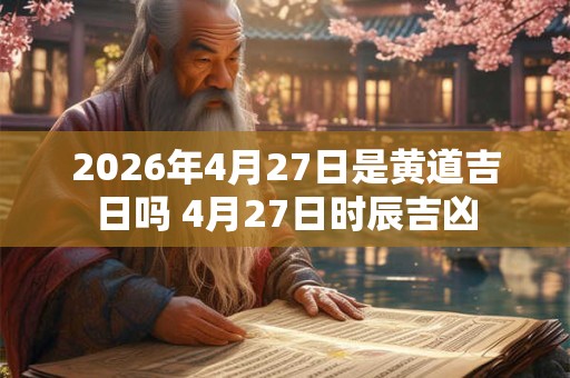 2026年4月27日是黄道吉日吗 4月27日时辰吉凶