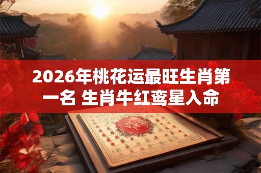 2026年桃花运最旺生肖第一名 生肖牛红鸾星入命