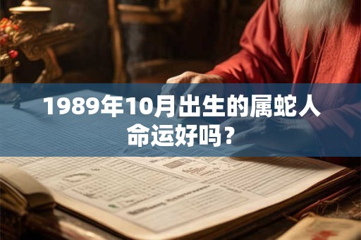 1989年10月出生的属蛇人命运好吗？