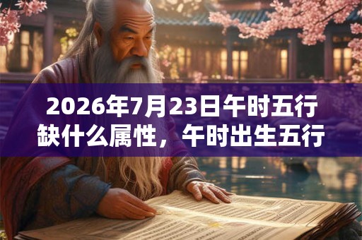 2026年7月23日午时五行缺什么属性，午时出生五行缺什么