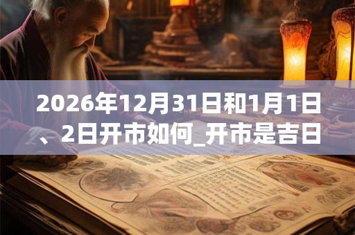 2026年12月31日和1月1日、2日开市如何_开市是吉日吗