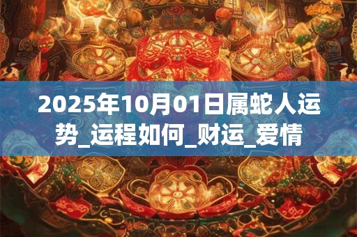 2025年10月01日属蛇人运势_运程如何_财运_爱情