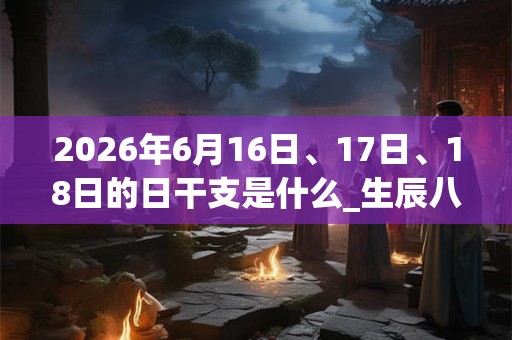 2026年6月16日、17日、18日的日干支是什么_生辰八字