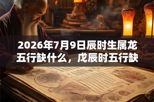 2026年7月9日辰时生属龙五行缺什么，戊辰时五行缺什么