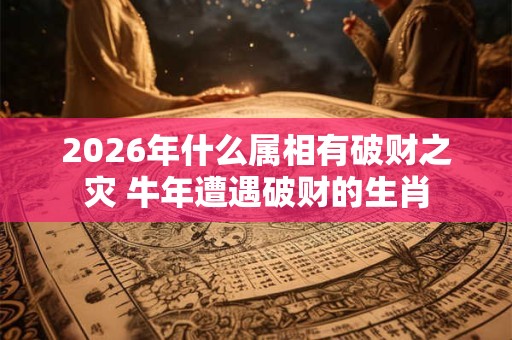 2026年什么属相有破财之灾 牛年遭遇破财的生肖