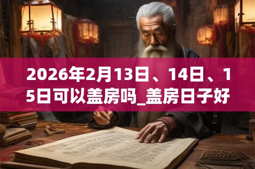 2026年2月13日、14日、15日可以盖房吗_盖房日子好吗