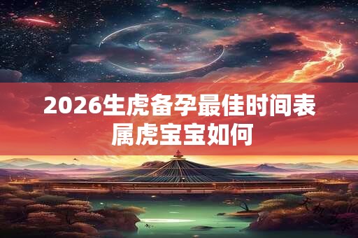 2026生虎备孕最佳时间表 属虎宝宝如何