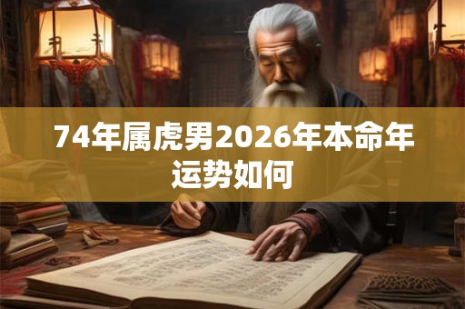 74年属虎男2026年本命年运势如何