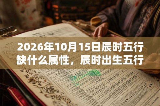 2026年10月15日辰时五行缺什么属性，辰时出生五行缺什么