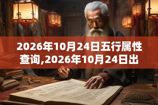 2026年10月24日五行属性查询,2026年10月24日出生五行属什么