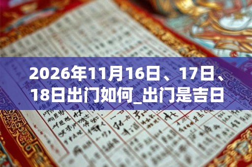 2026年11月16日、17日、18日出门如何_出门是吉日吗