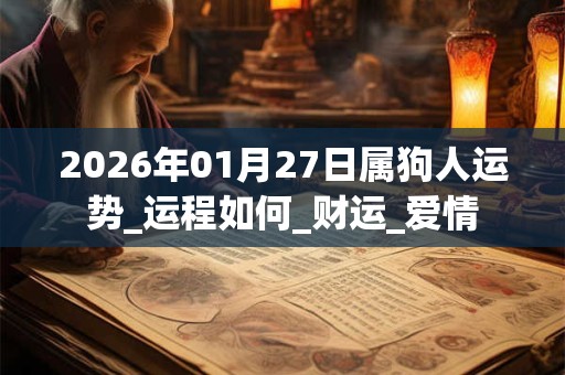 2026年01月27日属狗人运势_运程如何_财运_爱情