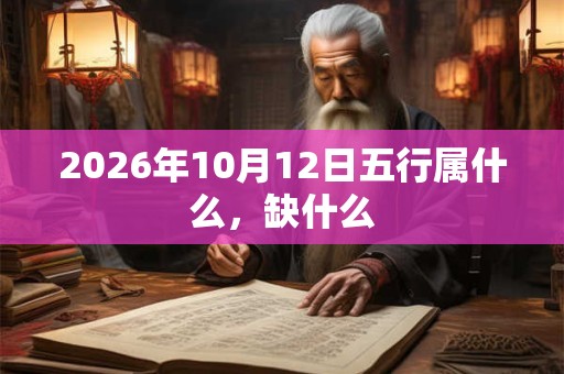 2026年10月12日五行属什么，缺什么