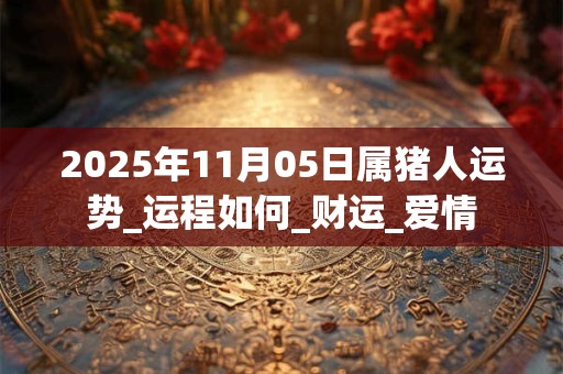 2025年11月05日属猪人运势_运程如何_财运_爱情