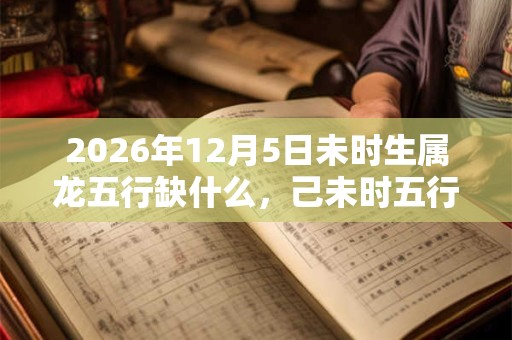 2026年12月5日未时生属龙五行缺什么，己未时五行缺什么