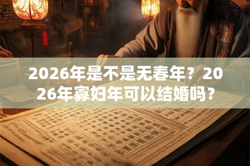 2026年是不是无春年？2026年寡妇年可以结婚吗？