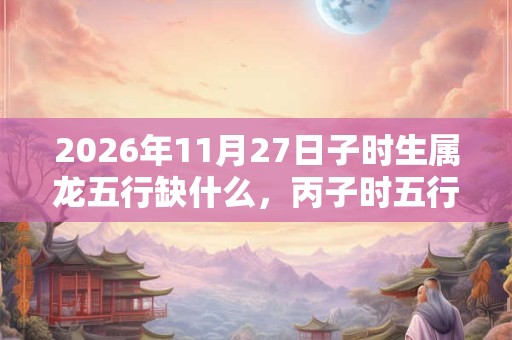 2026年11月27日子时生属龙五行缺什么，丙子时五行缺什么