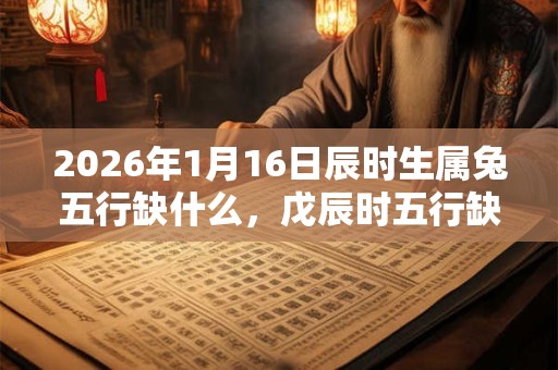 2026年1月16日辰时生属兔五行缺什么，戊辰时五行缺什么