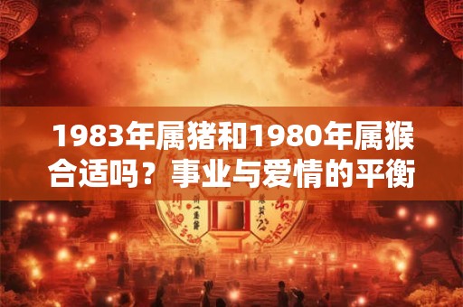 1983年属猪和1980年属猴合适吗？事业与爱情的平衡是关键