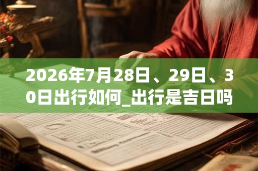 2026年7月28日、29日、30日出行如何_出行是吉日吗