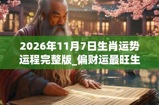 2026年11月7日生肖运势运程完整版_偏财运最旺生肖