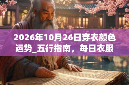 2026年10月26日穿衣颜色运势_五行指南，每日衣服颜色幸运色