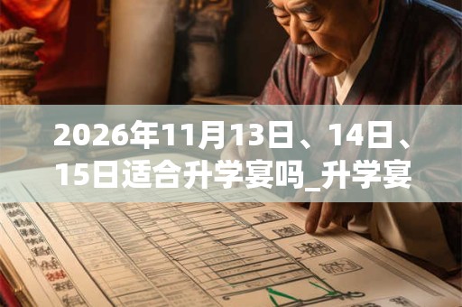 2026年11月13日、14日、15日适合升学宴吗_升学宴吉利吗
