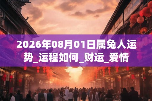 2026年08月01日属兔人运势_运程如何_财运_爱情