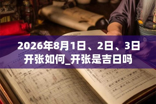 2026年8月1日、2日、3日开张如何_开张是吉日吗
