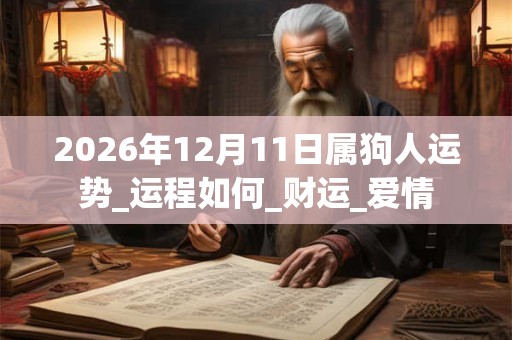 2026年12月11日属狗人运势_运程如何_财运_爱情
