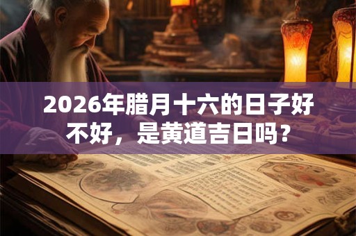 2026年腊月十六的日子好不好，是黄道吉日吗？